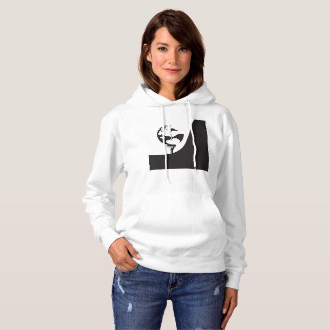 Anpassat namn Hej Black and White Golf T Shirt (Hel framsida)
