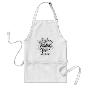 Anpassat namn Helgdag Baking Crew-jul Förkläde