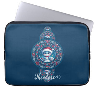 Anpassat namn Helgdag Kawaii Bear Ornamental Manda Laptop Fodral