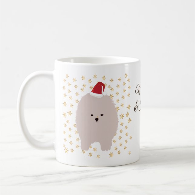 Anpassat namn Helgdag, Mugg, Cute Puppy Kaffemugg (Vänster)