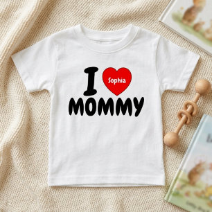 Anpassat namn hjärta present till mammor Jag äls T Shirt