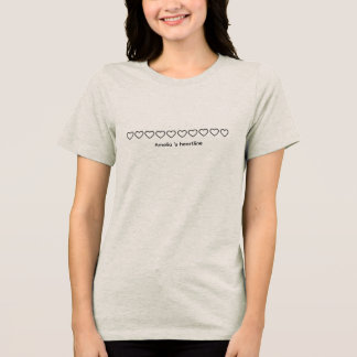 Anpassat Namn Hjärtlinje Dam T Shirt