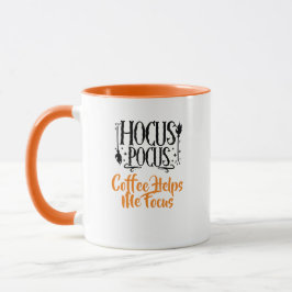Anpassat namn 'Hokus Pokus Kaffe Hjälper mig Fokus Mugg