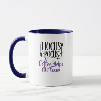 Anpassat namn 'Hokus Pokus Kaffe Hjälper mig Fokus Mugg