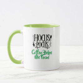 Anpassat namn 'Hokus Pokus Kaffe Hjälper mig Fokus Mugg