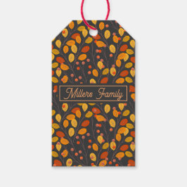 Anpassat Namn Höstlöv Presentetikett