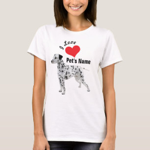 Anpassat namn Hund Dalmatien T-shirt