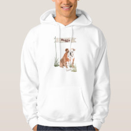 Anpassat namn - Hund för engelska bulldog-pet Hoodie