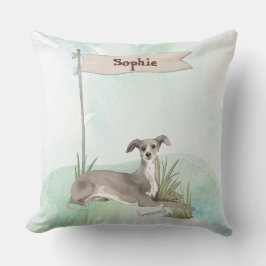 Anpassat namn - Hund Greyhound Pet Kudde