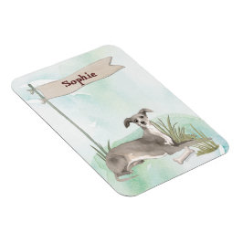 Anpassat namn - Hund Greyhound Pet Magnet