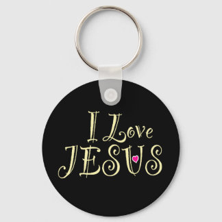 Anpassat Namn ‘I Love Jesus’ Kristet Citat Nyckelring