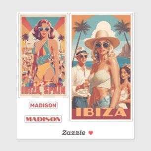Anpassat namn Ibiza, Spanska reseposter Klistermärken
