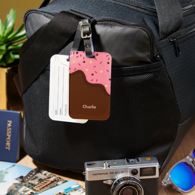 Anpassat namn Ice Cream Popsicle Bagagebricka (Framsida & Baksida)