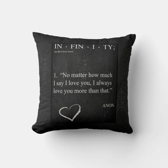 Anpassat namn INFINITY KÄRLEK DU MER Valentine's T Kudde (Framsida)