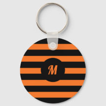 Anpassat namn initial svart & orange ränder