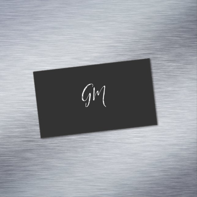 Anpassat namn Initialer personlig 2 brev Magnetiska Visitkort (In Situ)