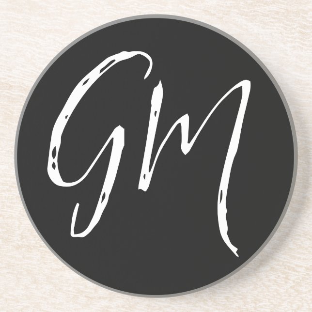 Anpassat namn Initialer personlig 2 brev Underlägg (Framsidan)