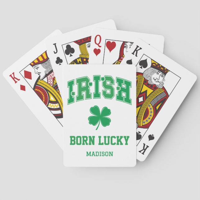 Anpassat namn Irish Born Lucky Casinokort (Baksidan)