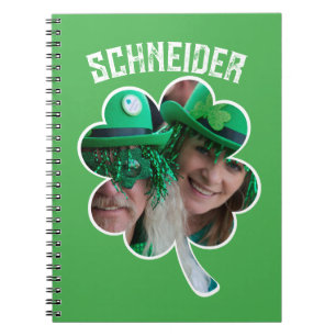 Anpassat Namn Irländsk klöver foto St Patricks Day Anteckningsbok