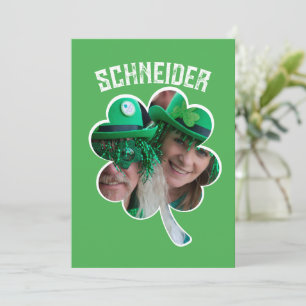 Anpassat Namn Irländsk klöver foto St Patricks Day Julkort