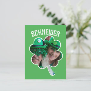 Anpassat namn Irländska klöver-St patricks day Helg Vykort