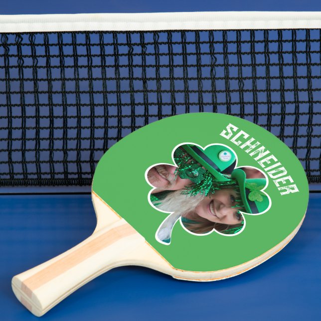 Anpassat namn Irländska klöver-St patricks day Pingisracket (Insitu)