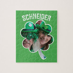 Anpassat namn Irländska klöver-St patricks day Pussel