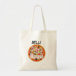 Anpassat namn italienskt Pizza House-Vuxen Apron Tygkasse
