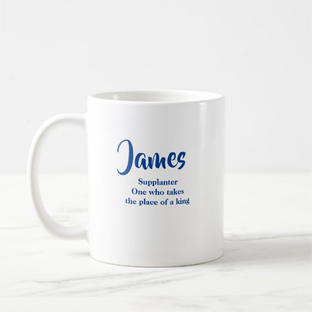 Anpassat namn: James Blue Kaffemugg (Vänster)