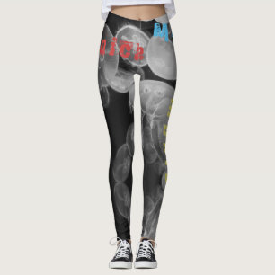 Anpassat namn Jellyfish Black Leggings