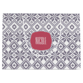 Anpassat Namn Jul Nordisk Snöflinga Mönster 