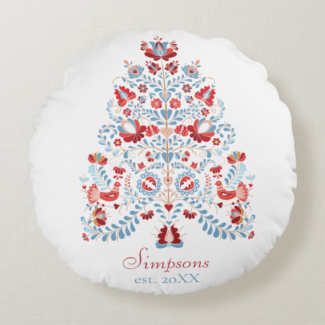 Anpassat namn - jul - startdekretet rund kudde (Framsidan)