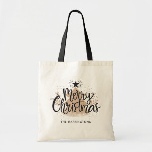 Anpassat namn Jul tote bags Tygkasse