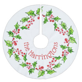 Anpassat namn Julfrö Kjolar i träd Julgransmatta Borstad Polyester