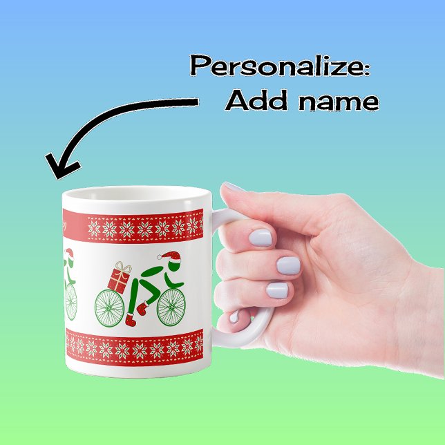 Anpassat namn: julklampcyklister kaffemugg (Skapare uppladdad)
