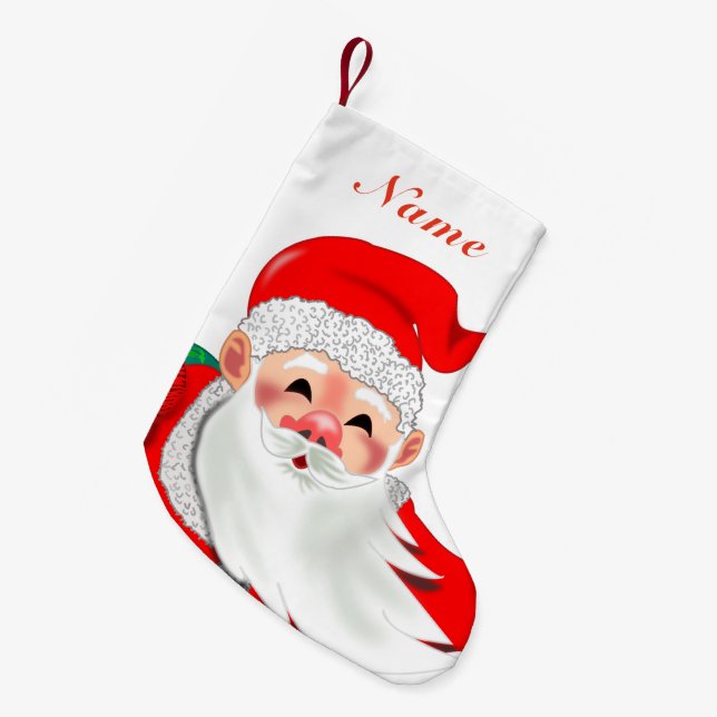 Anpassat namn julklapp med presenter liten julstrumpa (Framsidan (Hängande))
