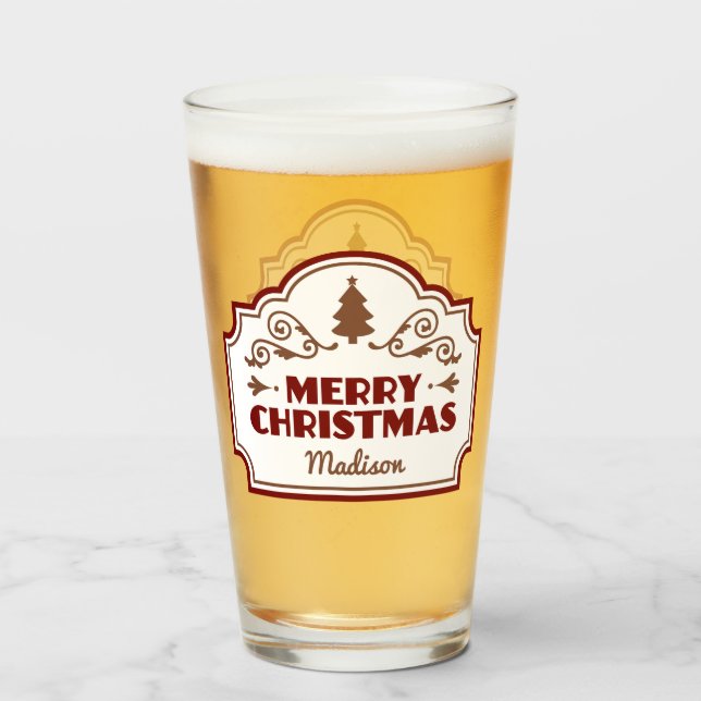 Anpassat namn Julpenselglas Glaskopp (Baksida fylld)