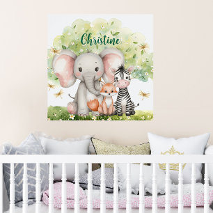 Anpassat namn Jungle Animals Dragonfly Poster