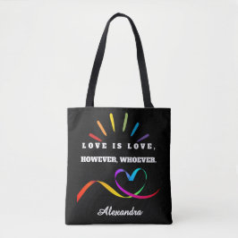 Anpassat Namn Kärlek är Kärlek Minimalistisk Pride Tygkasse