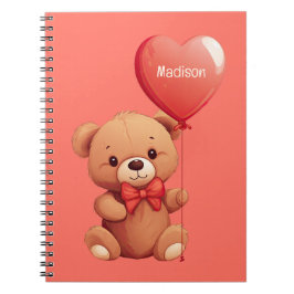 Anpassat namn Kärlek Teddy Anteckningsbok