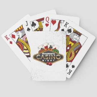 Anpassat namn Kasino Nattuppspelningskort Casinokort