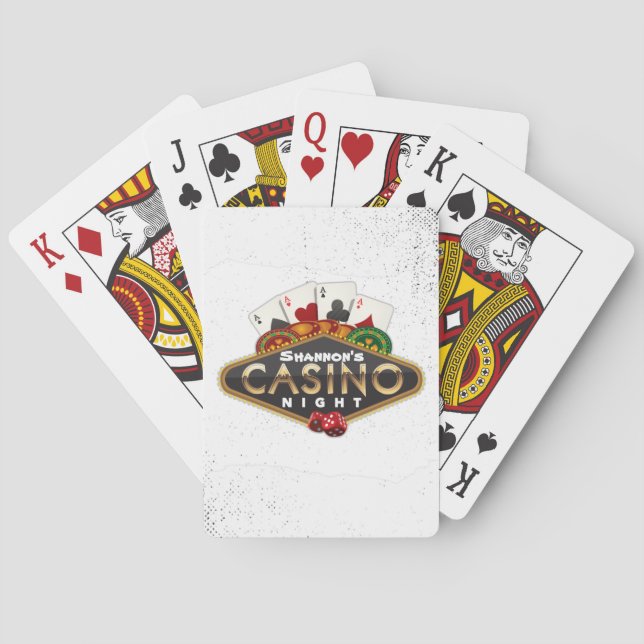 Anpassat namn Kasino Nattuppspelningskort Casinokort (Baksidan)