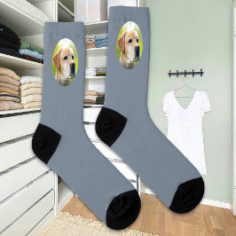 Anpassat namn Kat-Hund Foto Modern Personlig Sock