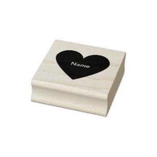 Anpassat namn Klassiskt enkelt Minimal Heart Art F Stämpel