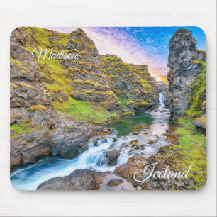 Anpassat namn Kolufossar Waterfalls, Island Musmatta