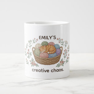 Anpassat Namn Kreativt Kaos Katt Specialmugg Jumbo Mugg