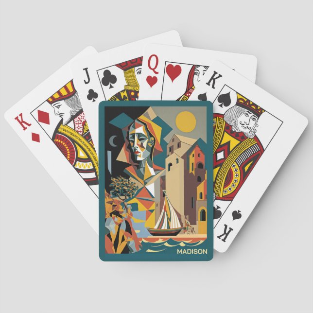 Anpassat namn Kubist Malaga Casinokort (Baksidan)