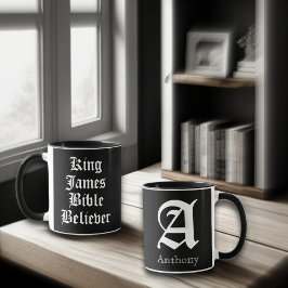 Anpassat namn Kung James Bible Believer Christian Mugg