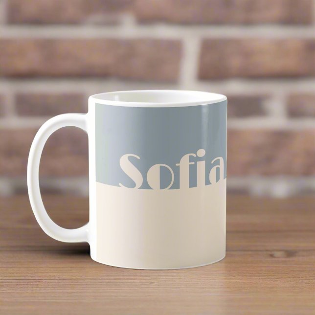 Anpassat namn l Rengör enkel typografi-gåva Kaffemugg (Skapare uppladdad)