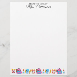 Anpassat namn Lacher Gift Letterhead Cute Kawaii Brevhuvud